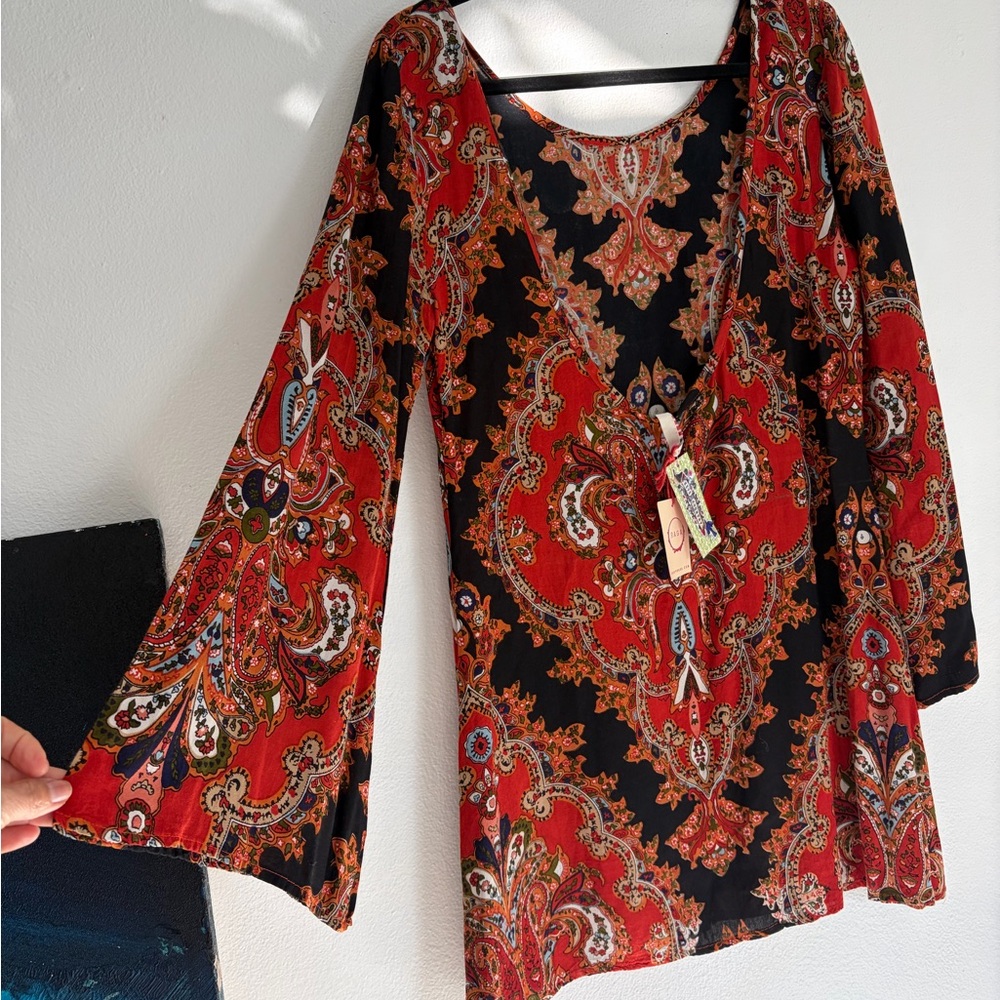 RAGA Red and Black Paisley Dress